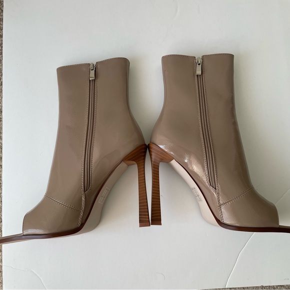 BNIB - AZALEA WANG Peep Toe Boots - Size US 8.5 - Picture 3 of 14